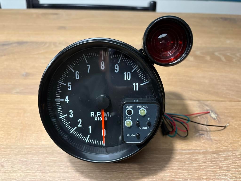 Toerenteller 5 inch met Shift Light - Nieuw, Ophalen of Verzenden, Nieuw, Universele onderdelen