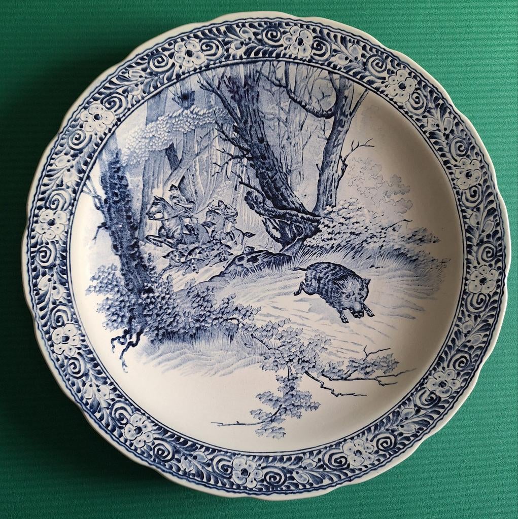 Delfts blauw wandbord, Ophalen