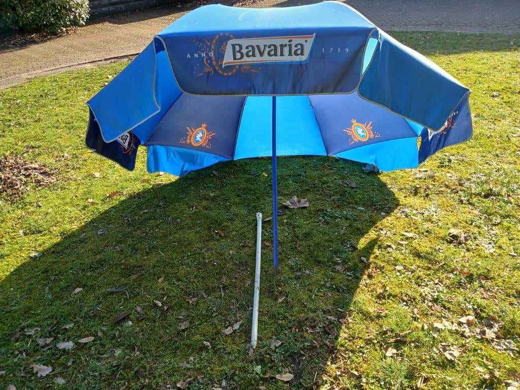 Vintage Strandparasol Bavaria, Tuin en Terras, Kantelbaar, Zo goed als nieuw, Strandparasol, 2 tot 3 meter