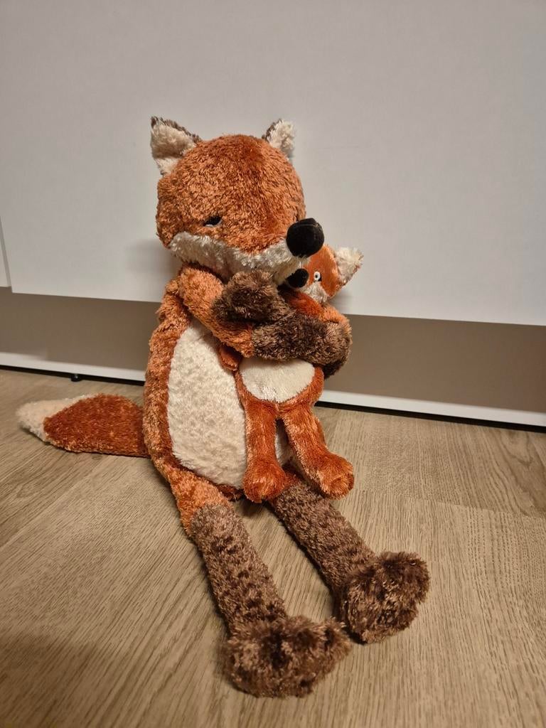 IKEA vos met kind klappar rav knuffel 46 cm, Kinderen en Baby's, Speelgoed | Knuffels en Pluche, Ophalen of Verzenden, Overige typen