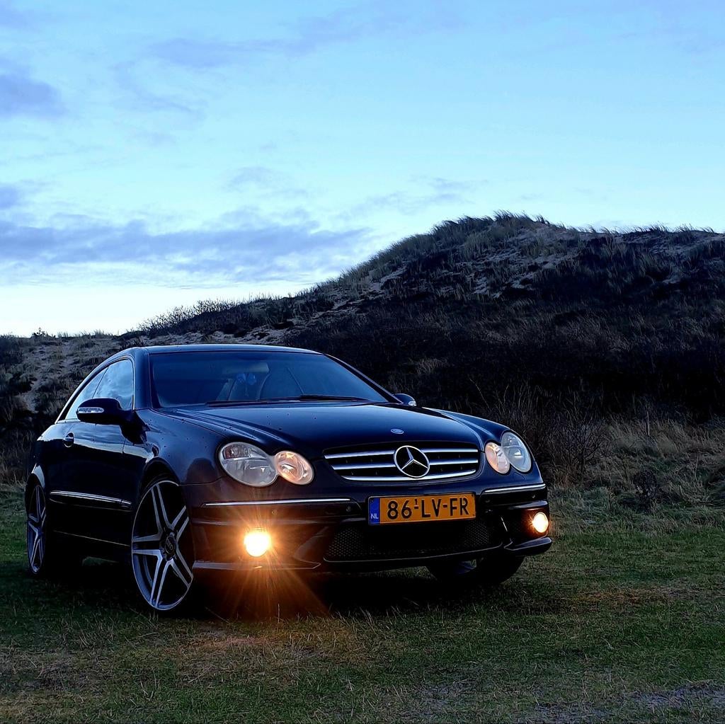 Mercedes-Benz CLK 2.6 Clk240 Coupe AUT 2003 Zwart, Auto's, Automaat, Achterwielaandrijving, 2597 cc, Zwart