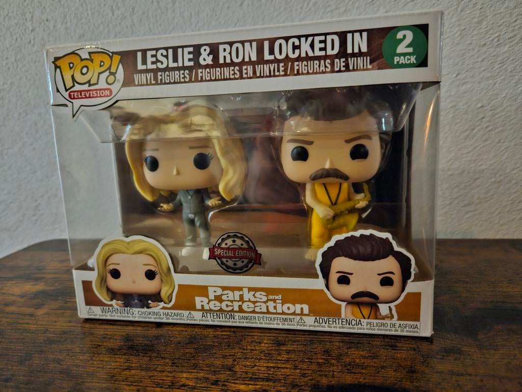 Funko Pop Parks and Recreation Leslie & Ron 2-Pack, Ophalen of Verzenden, Zo goed als nieuw
