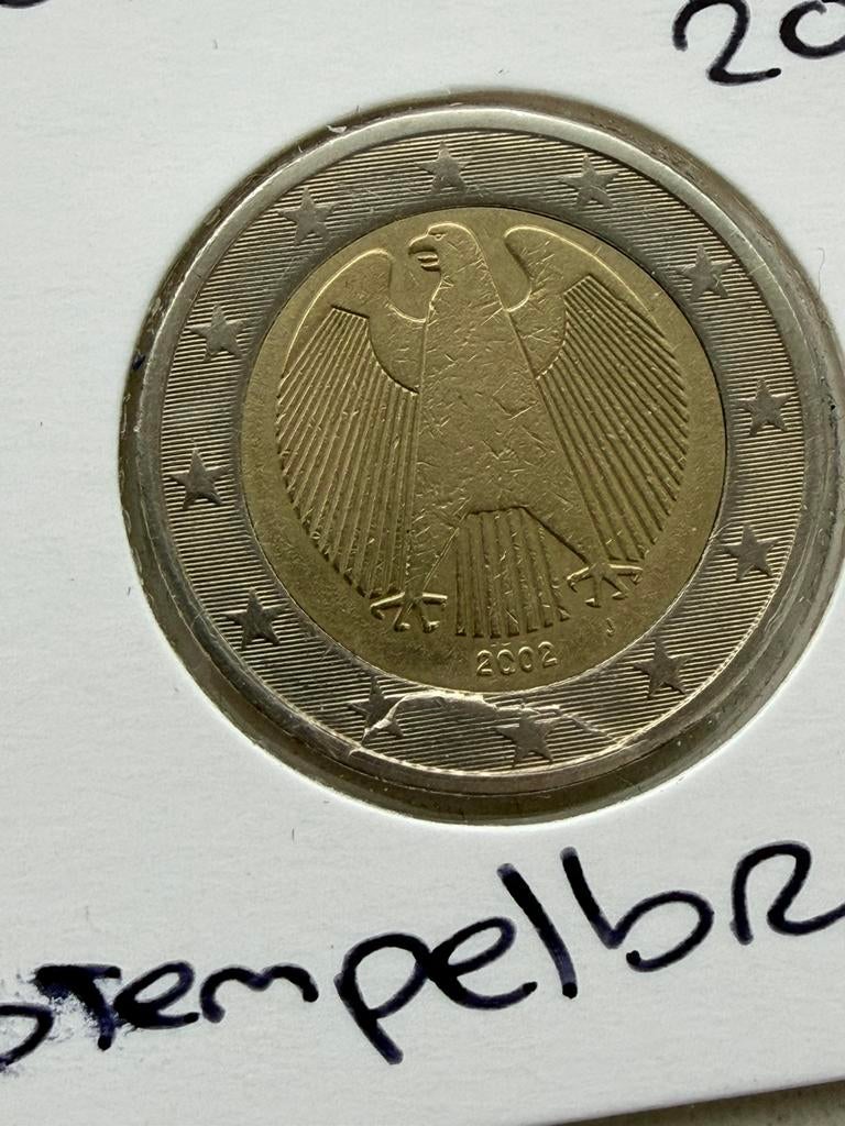 Misslag / Misdruk 2 euro Duitsland 2002, Ophalen of Verzenden, Duitsland, 2 euro