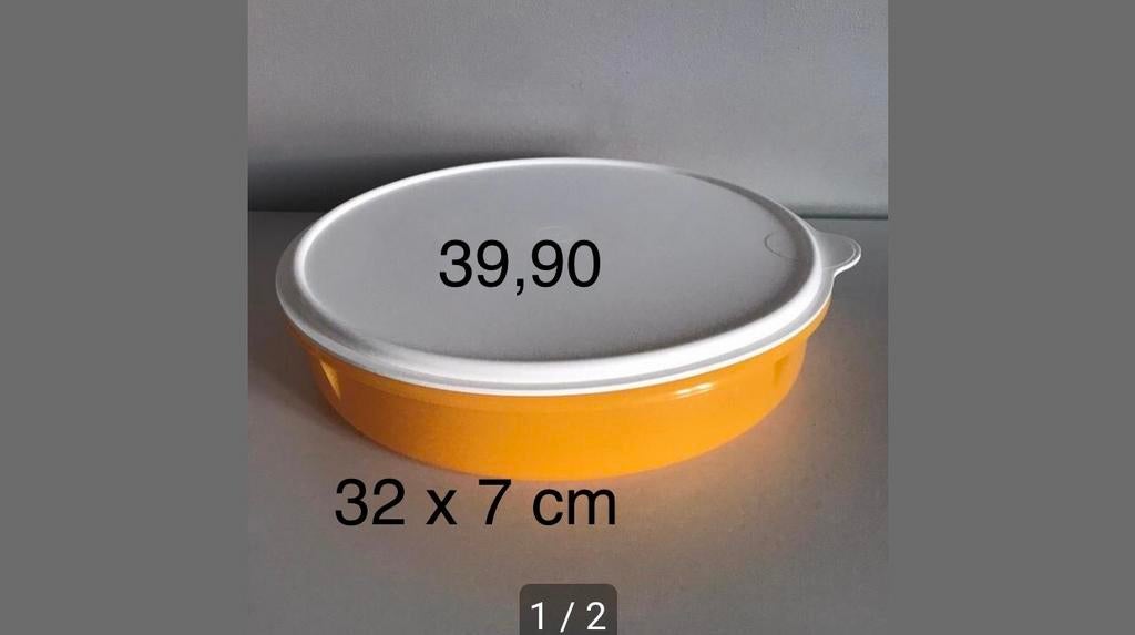 Tupperware Taartdoos / Pizzadoos - Nieuw!, Huis en Inrichting, Keuken | Tupperware, Nieuw, Bus of Trommel, Wit, Ophalen of Verzenden