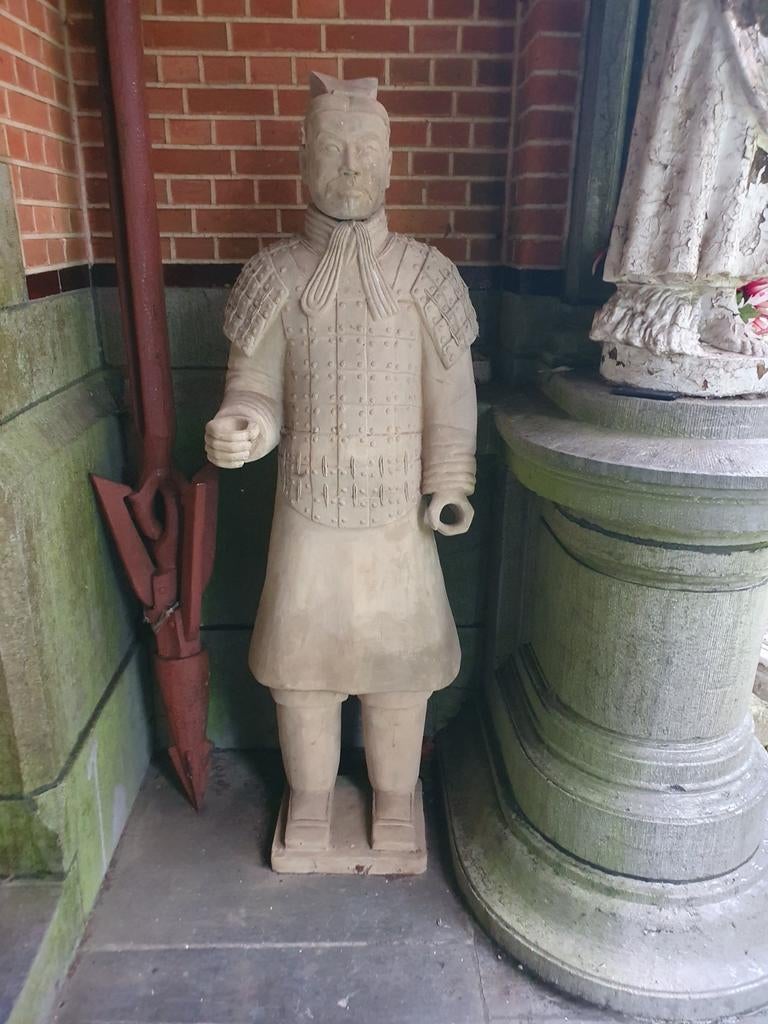 Terracotta leger beeld van 150cm, Ophalen, Steen