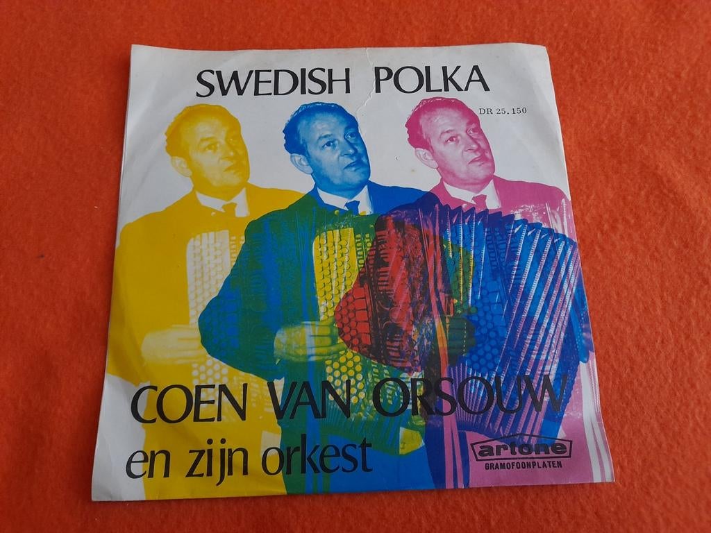 Coen van Orsouw en zijn orkest - Swedish Polka (1962), Gebruikt, Wereldmuziek, 7 inch, Single