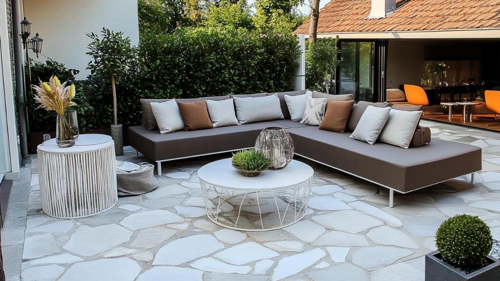 Brasil White flagstones 2,5-5 cm dik € 49,95 per m2 incl btw, Ophalen, Steen of Klei, Nieuw, 10 m² of meer