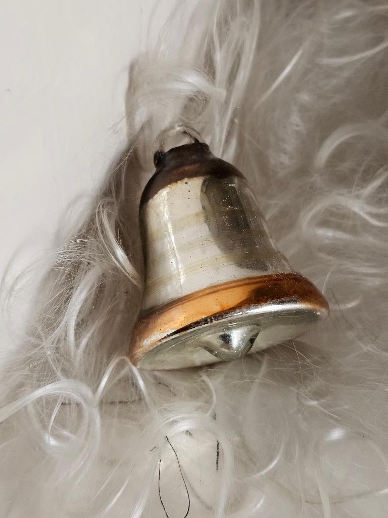 Oude Antieke AJEKO kerstbal / KLOKJE goud bruin . 6, Ophalen of Verzenden