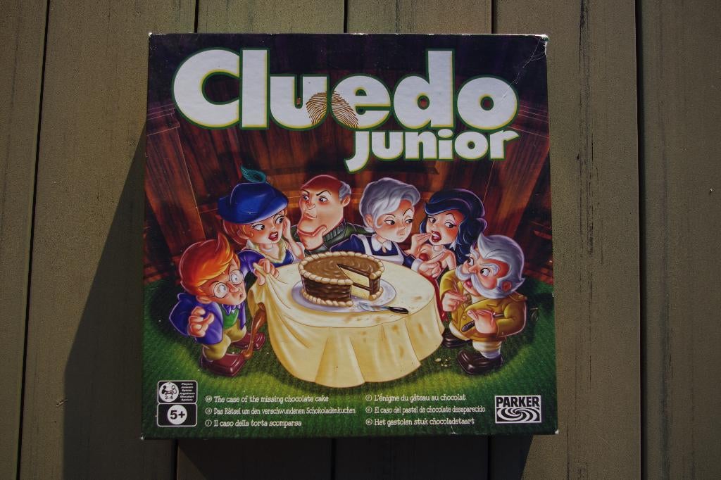 Cluedo junior (het gestolen stuk chocoladetaart), Hobby en Vrije tijd, Gezelschapsspellen | Bordspellen, Gebruikt, Drie of vier spelers