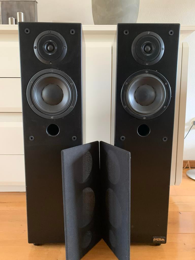 Mooie Metrum Acoustic speakers., Overige merken, Gebruikt, Ophalen of Verzenden, 120 watt of meer