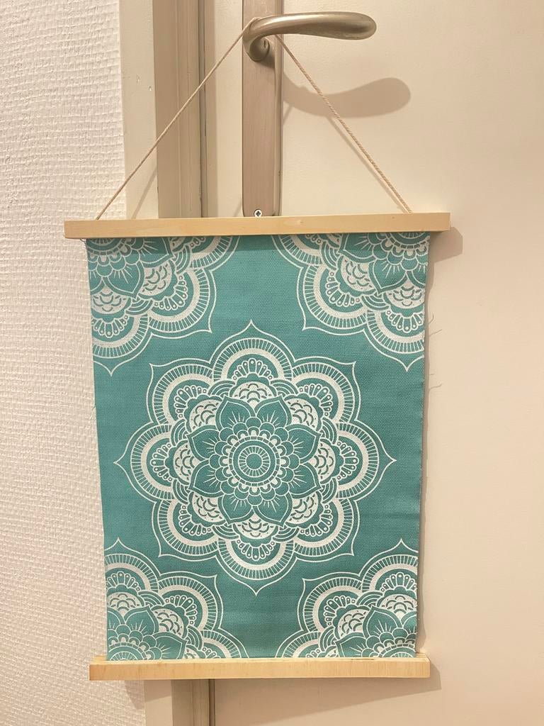 Wanddecoratie turqouise, Huis en Inrichting, Ophalen of Verzenden, Zo goed als nieuw