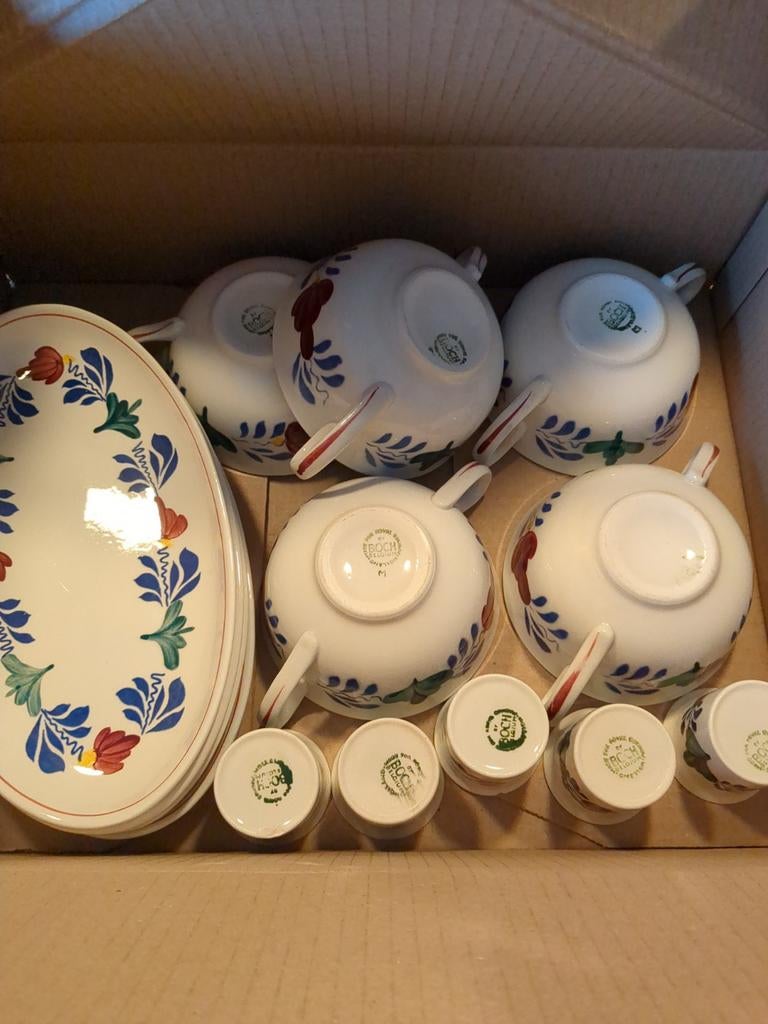 Boerenbont Servies: Soepkommen, Eierdopjes & Schoteltjes, Ophalen