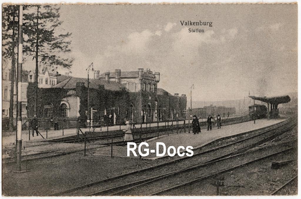 Ansichtkaart - Briefkaart Trein Station Valkenburg ca. 1910, Ophalen of Verzenden, Voor 1920, Gelopen, Limburg