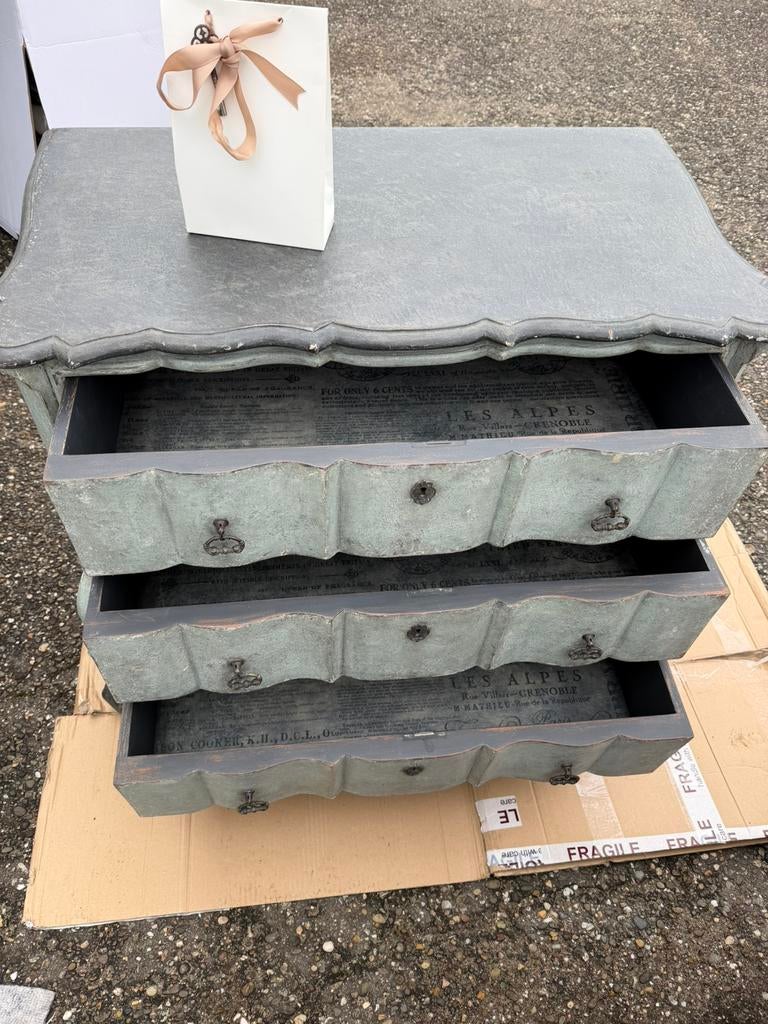 Brocante ladekast Roccoco Annie Sloan, Huis en Inrichting, Ophalen, Doetinchem, Sloan, 50 tot 100 cm