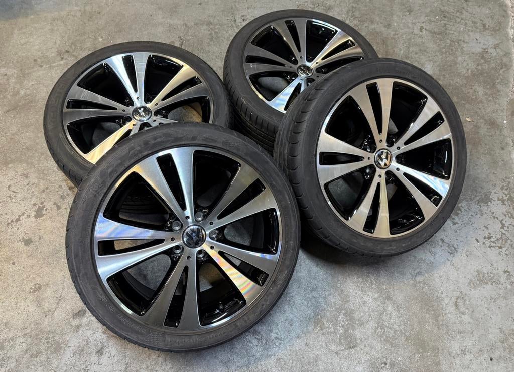 ✅ 18 inch Scirocco velgen 5x112 Golf 7 8 R Passat Caddy, Ophalen, 18 inch, Gebruikt, Banden en Velgen