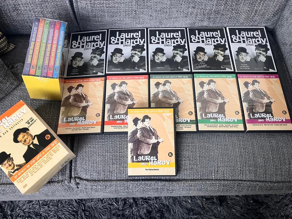 17 dvd's laurel and hardy dikke en de dunne stan oliver, Alle leeftijden, Ophalen of Verzenden, Gebruikt, Komedie