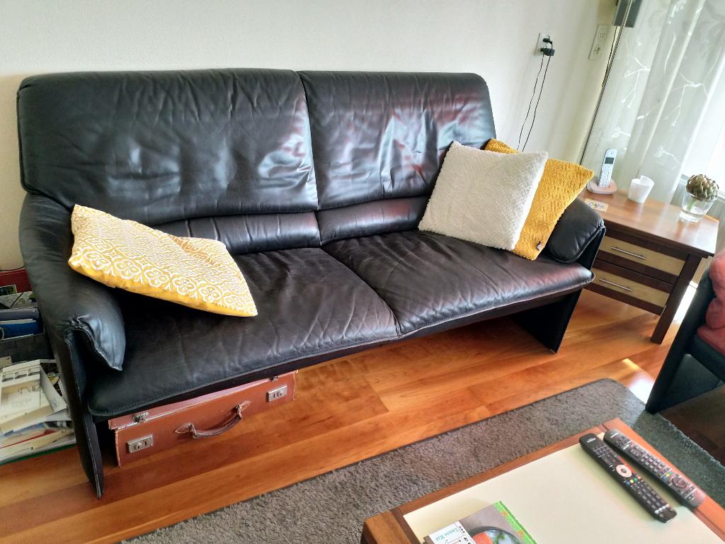 Leolux bora beta 2,5 zitsbank, Ophalen, Gebruikt, 150 tot 200 cm, Tweepersoons