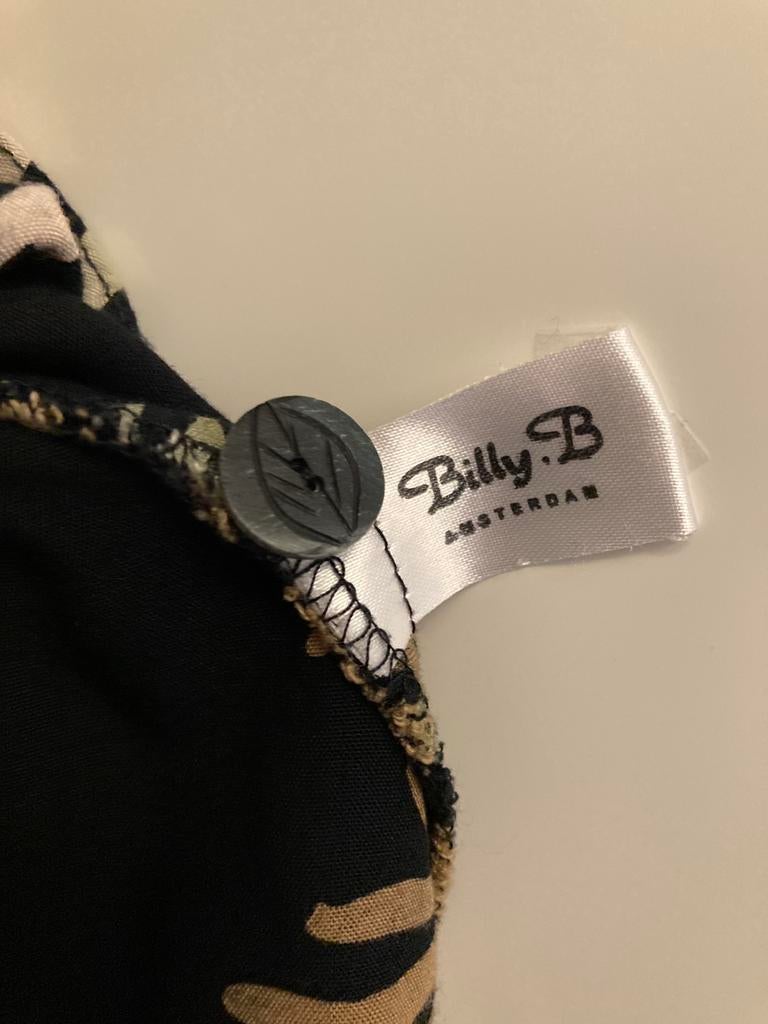Billy B tuniek zwart batik met bamboe accenten oto 64, Ophalen of Verzenden, Zo goed als nieuw, Overige kleuren, Blouse of Tuniek
