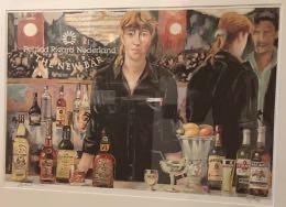 PERNOD RICARD litho in lijst 64-400, Verzamelen, Merken en Reclamevoorwerpen, Ophalen of Verzenden, Zo goed als nieuw, Reclamebord