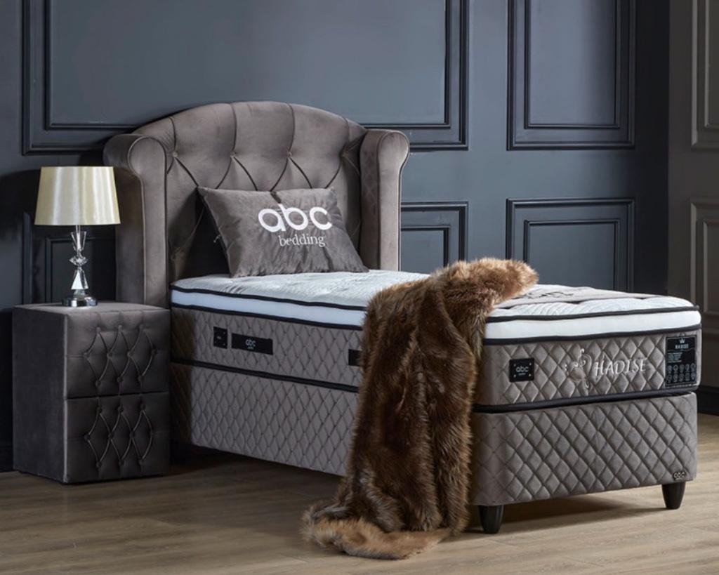Opbergboxspring Hadise grijs 1 pers. Dreambedden, 90 cm, Eenpersoons, Nieuw, Ophalen of Verzenden