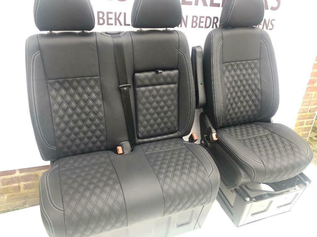 Bestuurder +Bijrijdersbank met zwart leder  Sprinter Crafter, Auto-onderdelen, Interieur en Bekleding, Ophalen, Nieuw, Mercedes-Benz