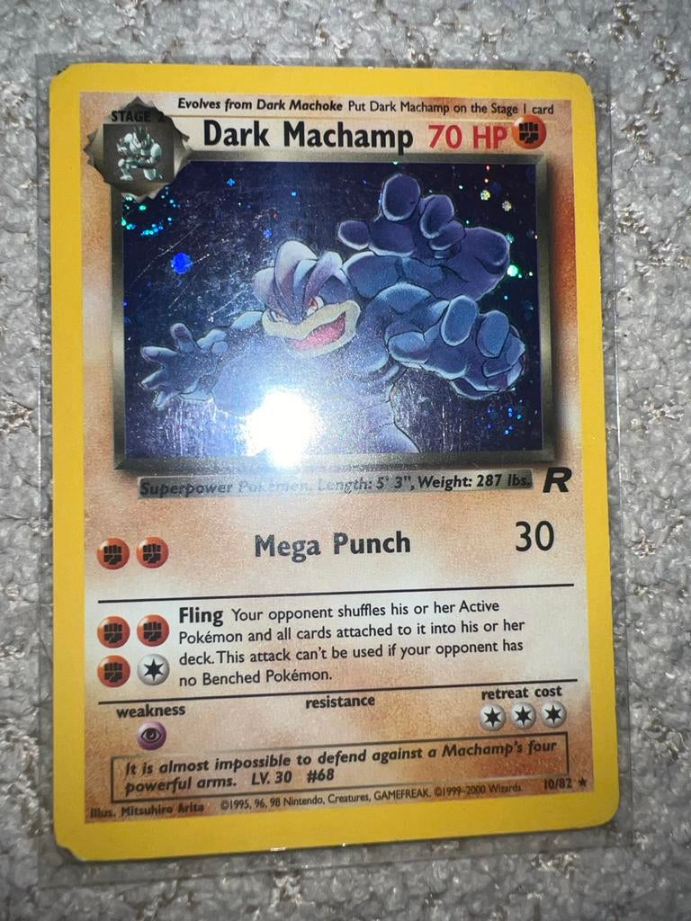 Dark Machamp - Team Rocket - Foil, Ophalen of Verzenden, Gebruikt, Losse kaart, Foil