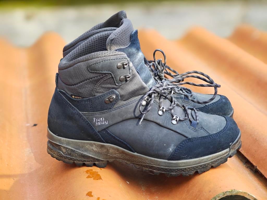 Hanwags Banks GTX breed 42,5 8,5 ZGAN! Bergschoenen

Kwalita, Ophalen of Verzenden, Zo goed als nieuw, Beige