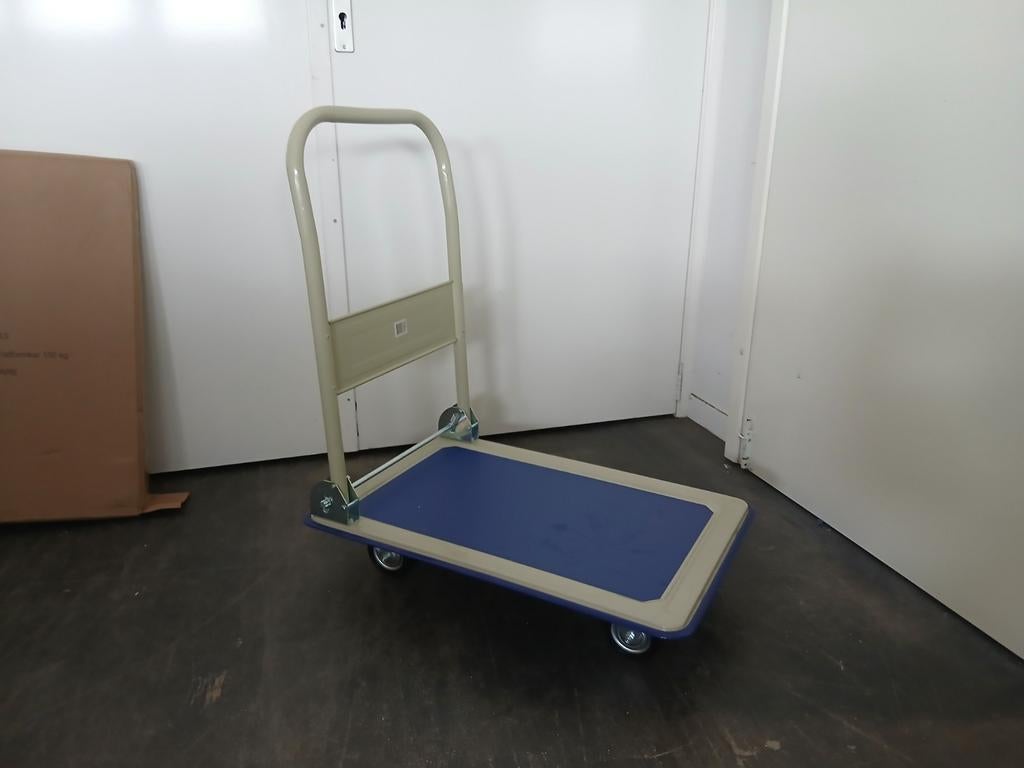 Platformwagen duwwagen 70x45cm degelijke bok zwenk wielen, 100 liter of meer, Ophalen of Verzenden, Nieuw, Transportkar
