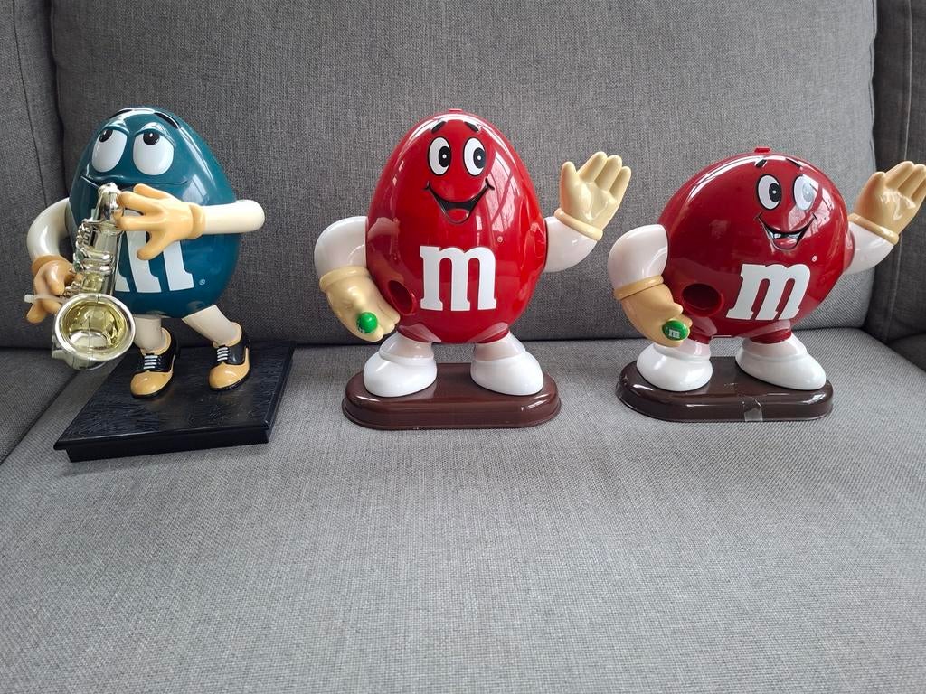 3 VINTAGE M&M's snoep dispensers, Verzamelen, Ophalen of Verzenden, Zo goed als nieuw