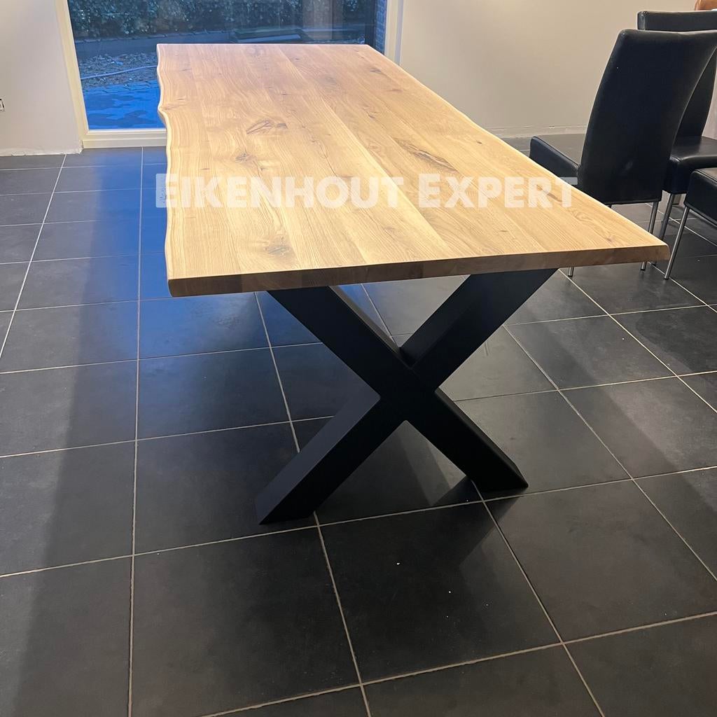 Foto 13 van Eiken Boomstam Eettafel Tafel Eikenhout BINNEN 1WEEK BEZORGD