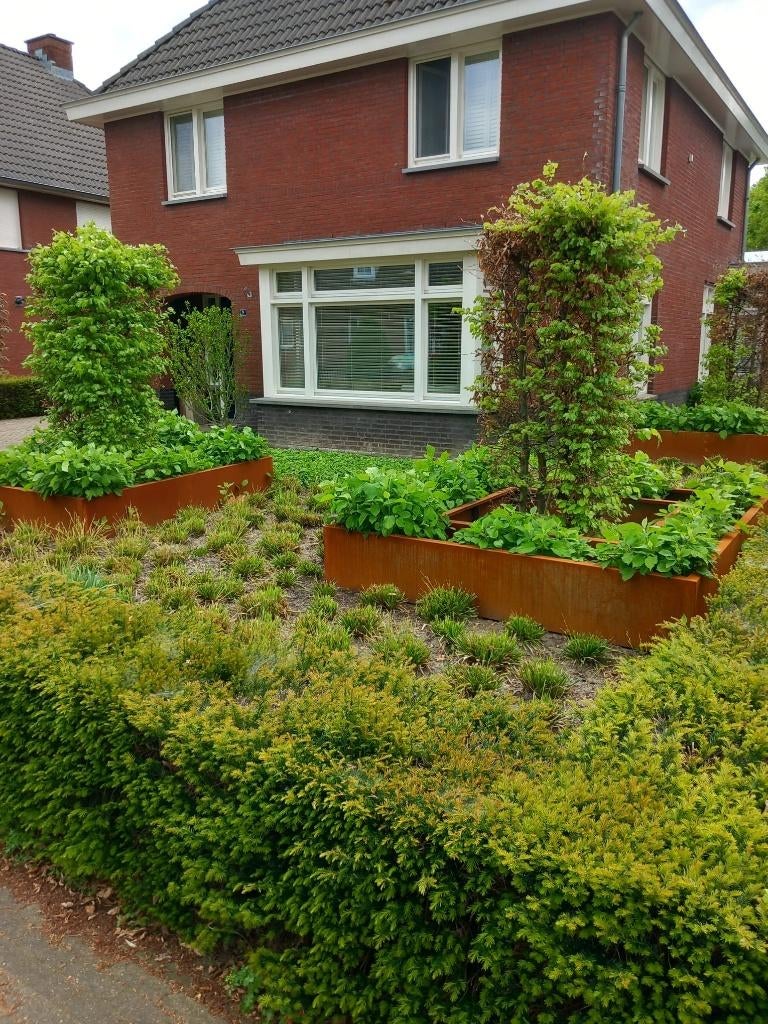 Cortenstalen bloembak/plantenbak   diverse maten of maatwerk, Tuin en Terras, Bloembakken en Plantenbakken, Ophalen of Verzenden