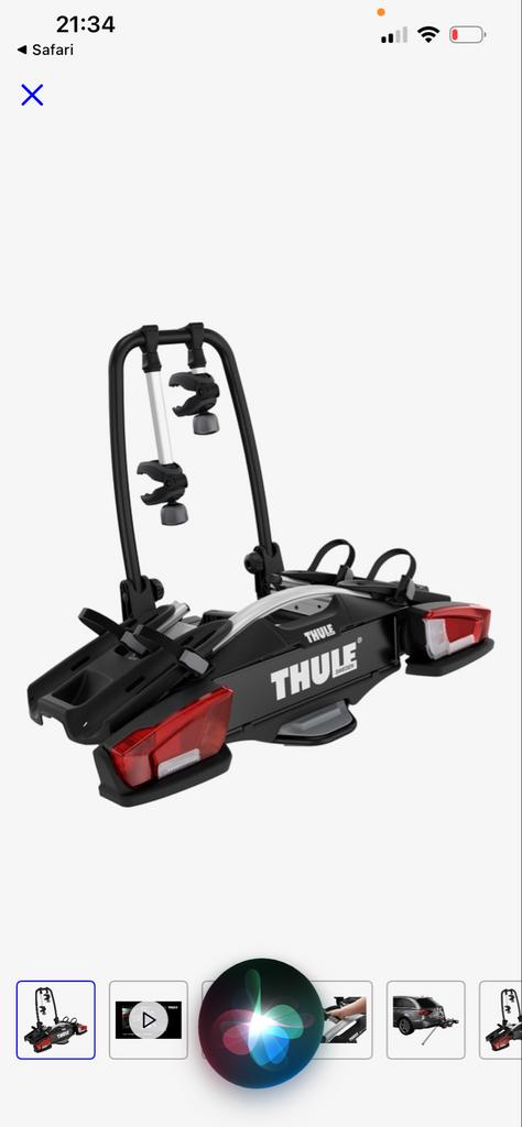Thule VeloCompact 924 Fietsendrager, Auto diversen, Fietsendragers, Gebruikt, Ophalen of Verzenden, 2 fietsen, Trekhaakdrager