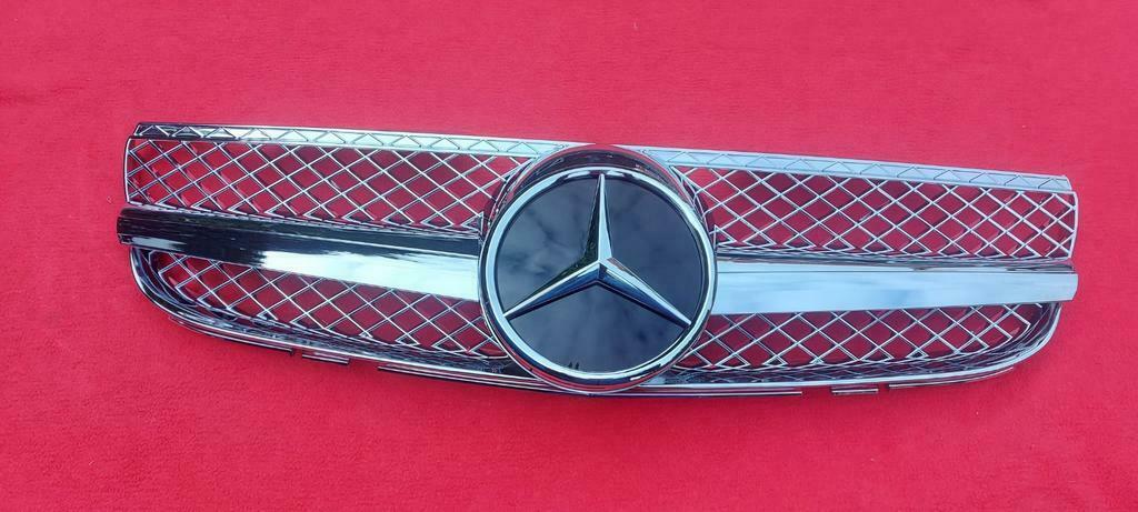 Mercedes R230 SL AMG Look Grill Sportgrill Bumpergrill, Auto-onderdelen, Voor, Mercedes-Benz, Nieuw, Ophalen of Verzenden