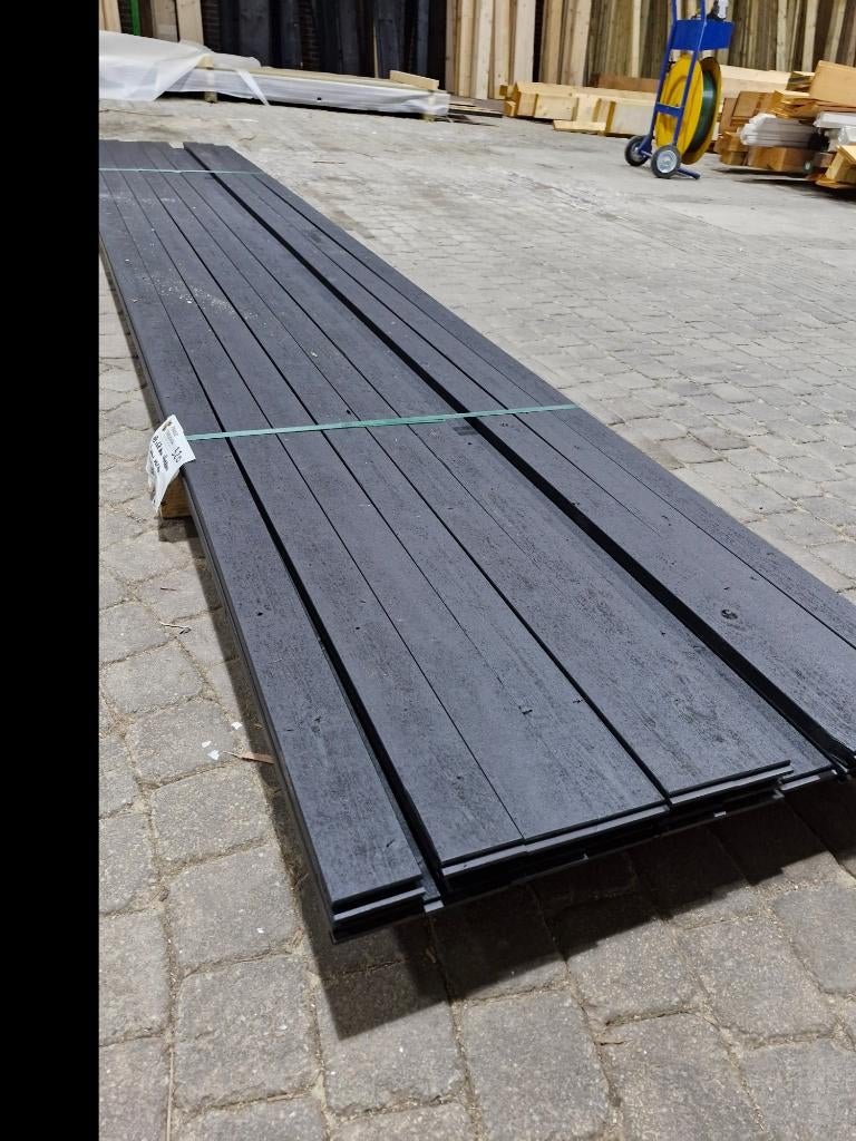 Pak 320   18x68mm thermowood vuren zwart geverfd, Ophalen, Nieuw, 250 cm of meer, Planken