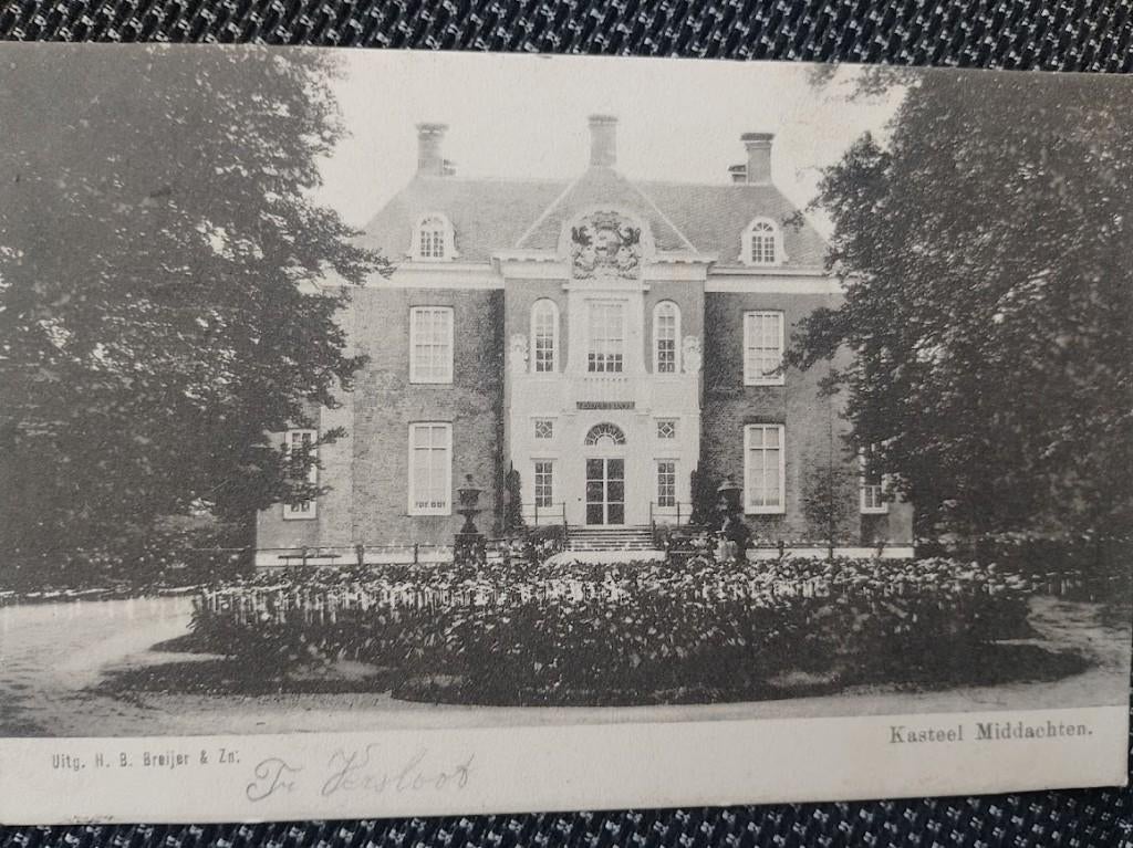 De Steeg, kasteel Middachten, ansichtkaart, Ophalen of Verzenden, Voor 1920, Gelopen, Gelderland
