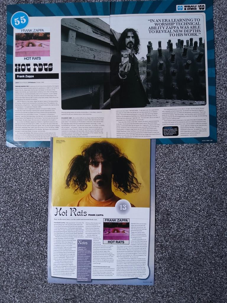 Frank Zappa:  Hot rats, Ophalen of Verzenden, Zo goed als nieuw, Boek, Tijdschrift of Artikel