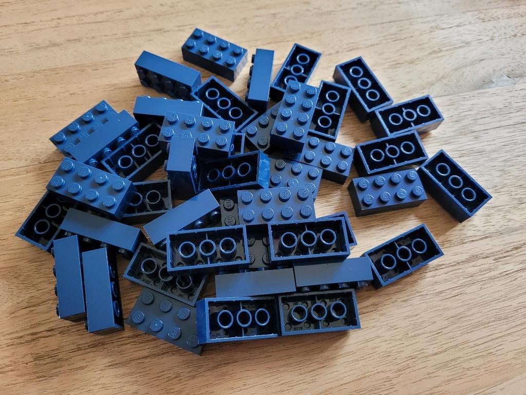 Partij N411=50x Nieuwe Lego stenen 2x4 Donker Blauw, Lego, Lego, Lego, Nieuw