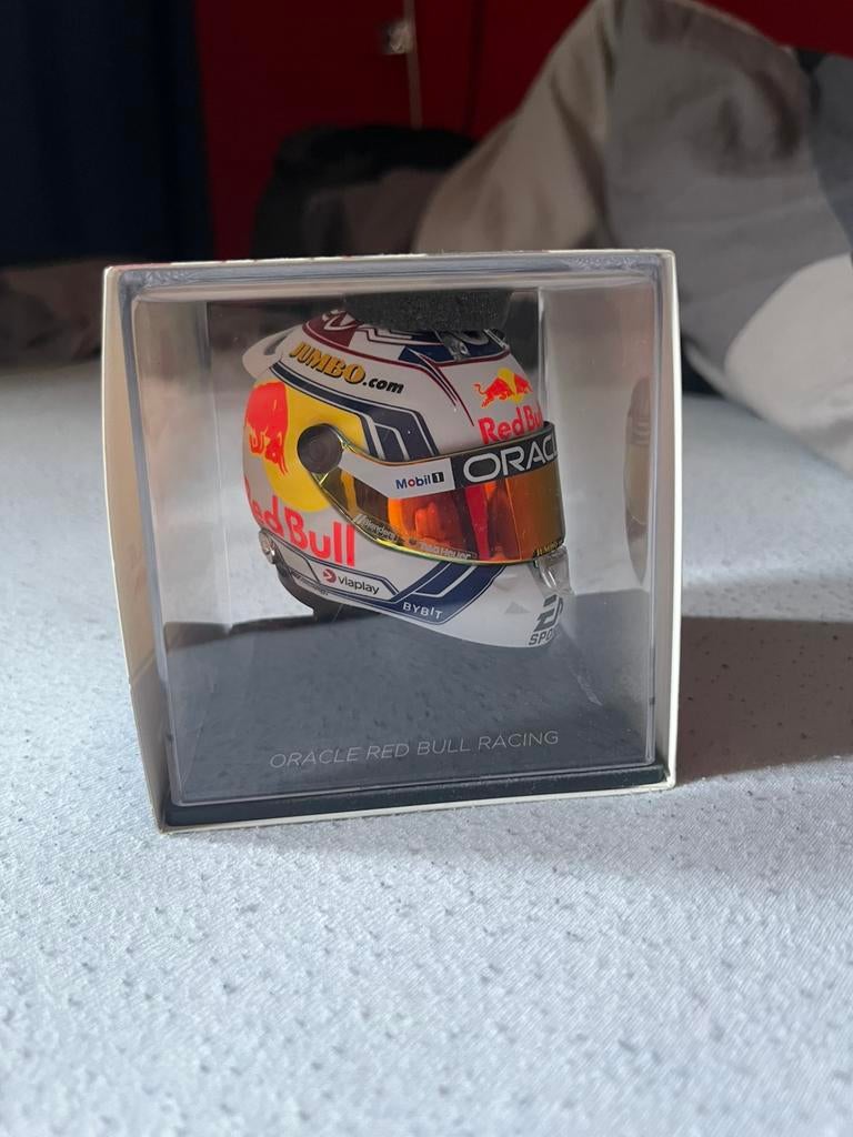 Max verstappen Zandvoort helm 2023 1:4, Ophalen of Verzenden, Zo goed als nieuw, Formule 1
