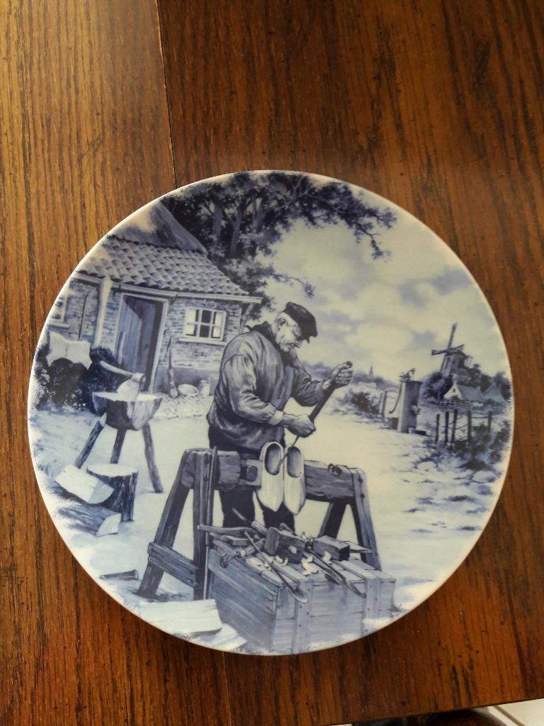 Delfs blauw bord, vintage, uit de jaren 80., Ophalen of Verzenden, Zo goed als nieuw