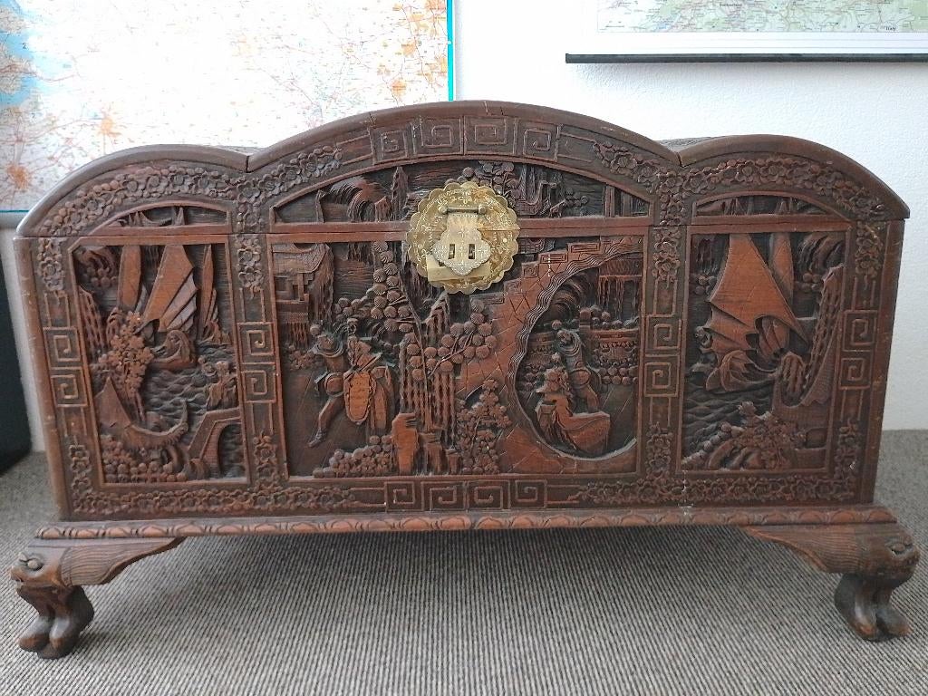 Indonesische Kamferkist, Huis en Inrichting, Woonaccessoires | Kisten, Ophalen, 100 tot 150 cm, 50 tot 75 cm, 50 tot 75 cm
