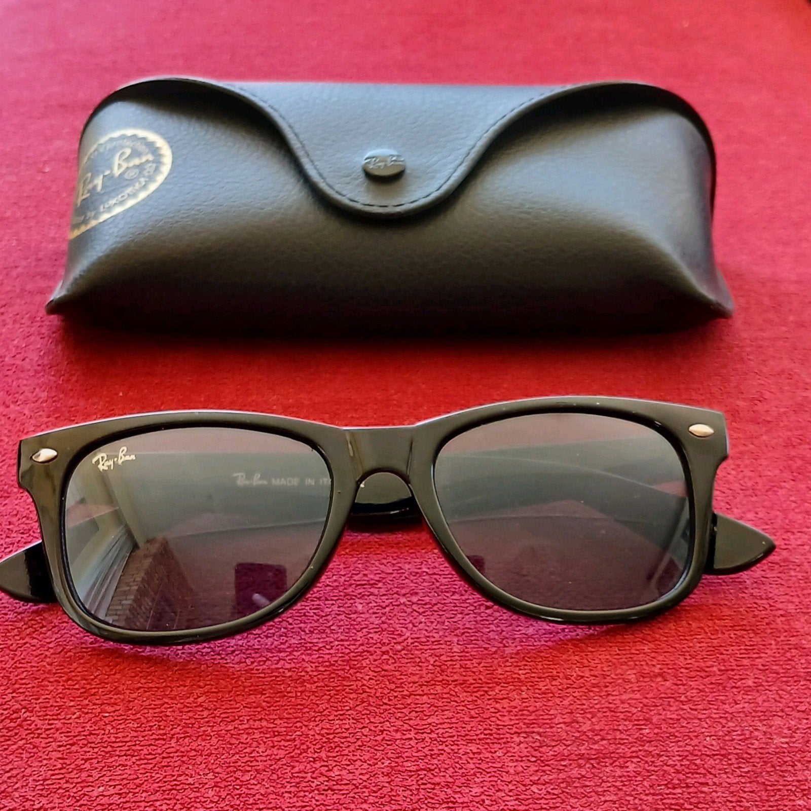 Ray-Ban Wayfarer 1010 zgan, Zonnebril, Zwart, Ophalen of Verzenden, Zo goed als nieuw