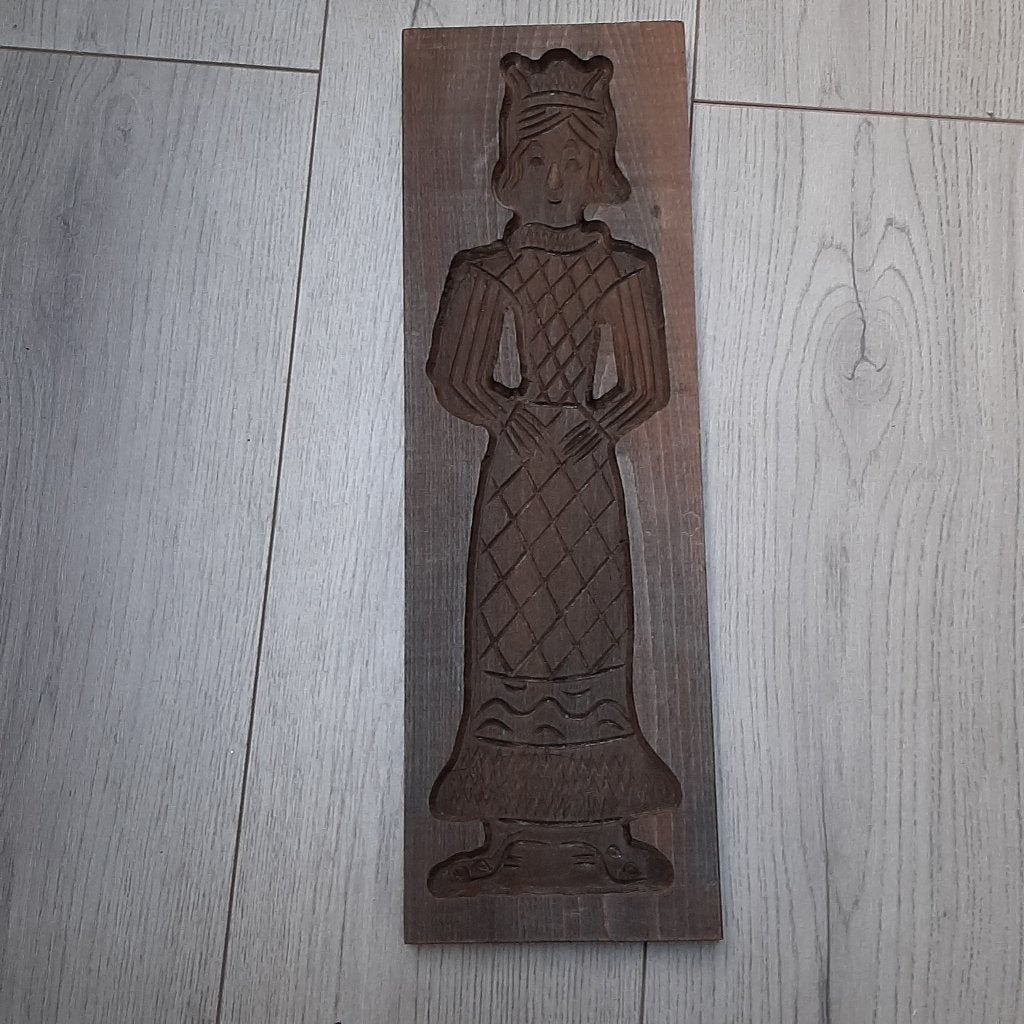 Antieke houten speculaasplank /koekplank van vrouw ( Sarah?), Ophalen