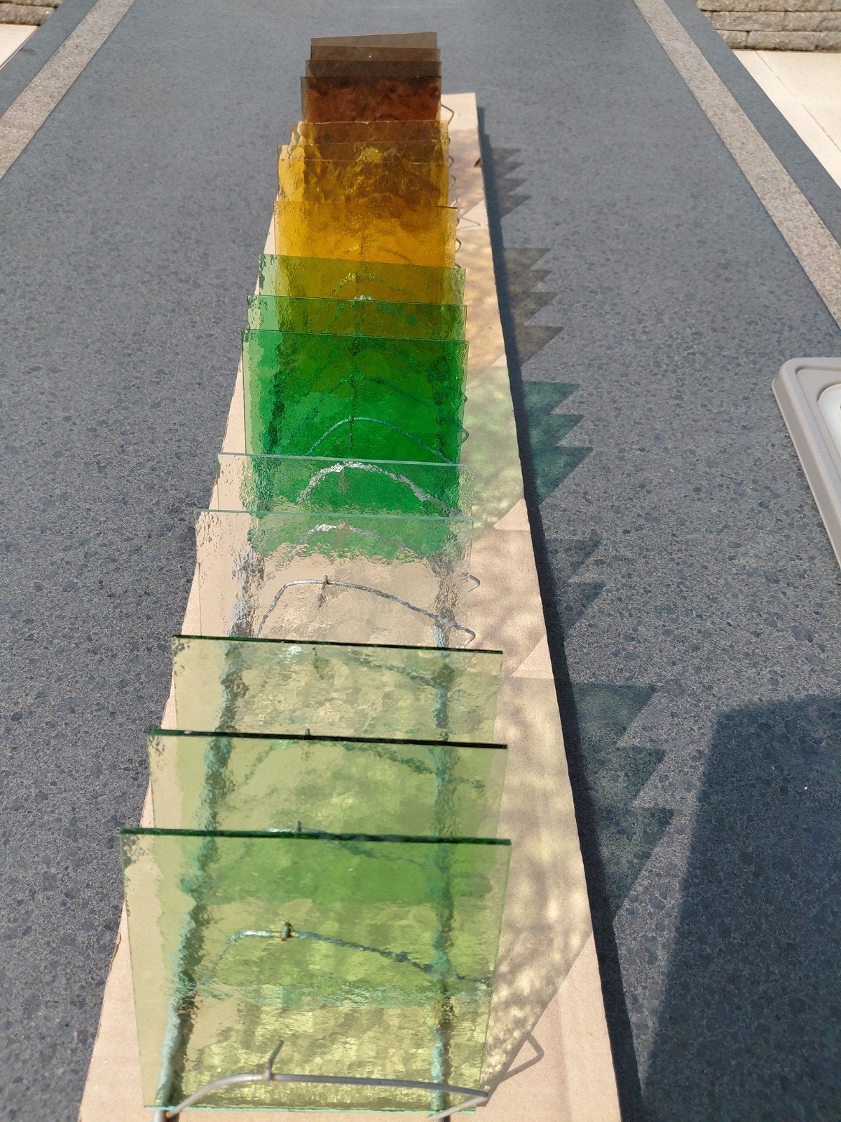 Gehamerde glasplaatjes Glas in lood/Tiffany, Ophalen of Verzenden, Nieuw