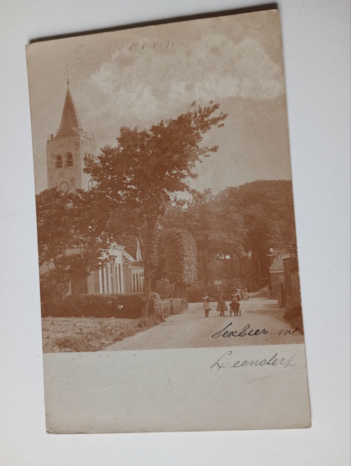 Fotokaart Sexbierum 1904, Verzamelen, Ophalen of Verzenden, Voor 1920, Gelopen, Friesland