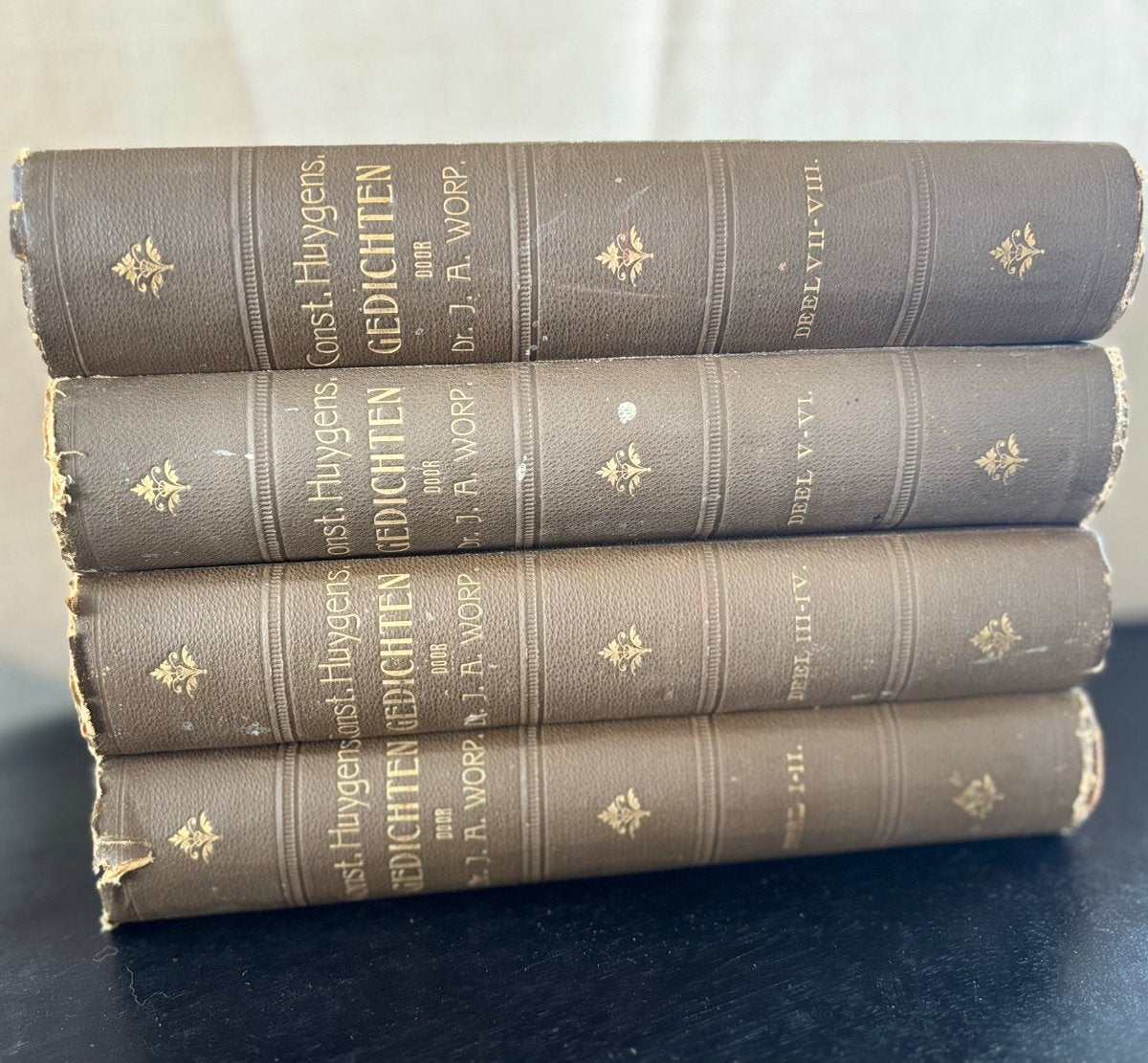 Complete set Const. Huygens Gedichten J.A. Worp 1892-1899, Ophalen of Verzenden