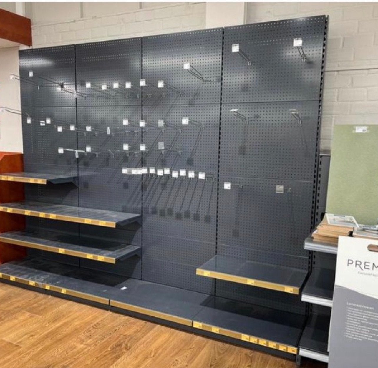 Winkelstelling met planken - Zwart metaal 5 meters, Ophalen, Nieuw