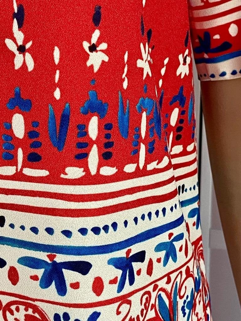 J436 Caroline Biss maat 38=M jurk jurkje rood/blauw/wit, Maat 38/40 (M), Kocca, Ophalen of Verzenden, Zo goed als nieuw