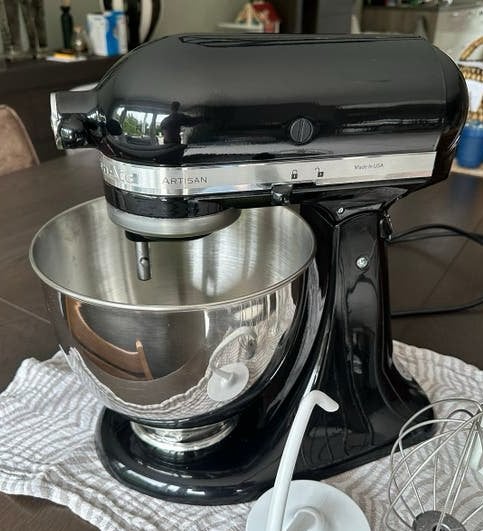 KitchenAid Artisan Keukenmixer - Zwart -, Ophalen of Verzenden, Gebruikt, Zwart