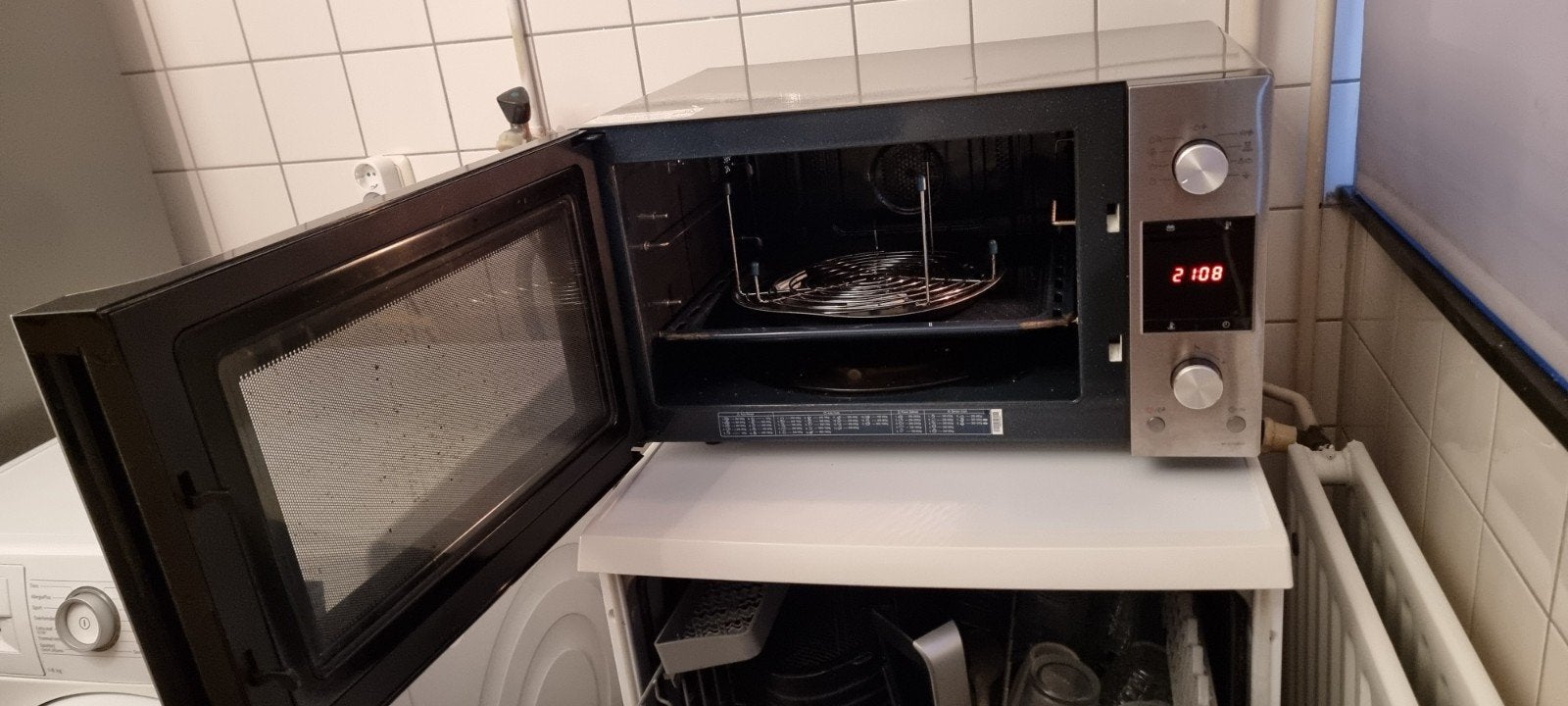 Samsung Combimagnetron - Zilver, Zo goed als nieuw, Witgoed en Apparatuur, Magnetrons, Ophalen