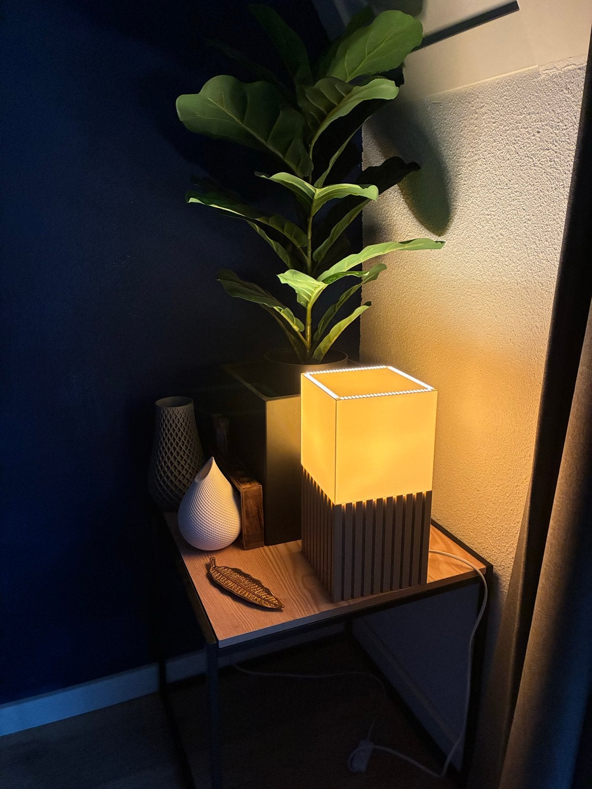 Unieke 3D geprinte sierlamp - 29,5x14,5 cm, Kunststof, Overige merken, Verzenden, Meerkleurig